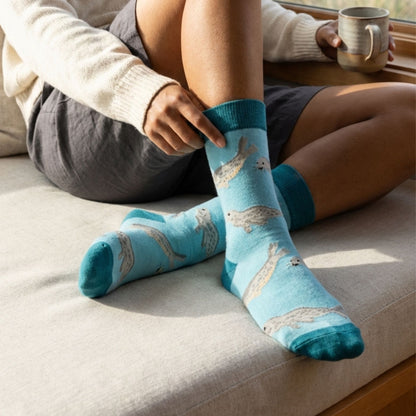 Save the Blue Seals Bamboo Socks