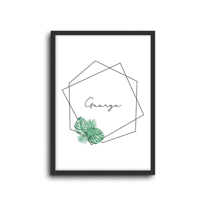 Wall Print |  Botanical - Custom Name