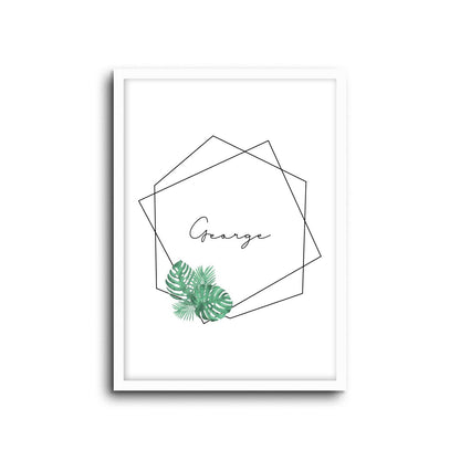 Wall Print |  Botanical - Custom Name
