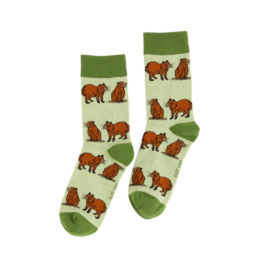 Save the Green Capybara Bamboo Socks