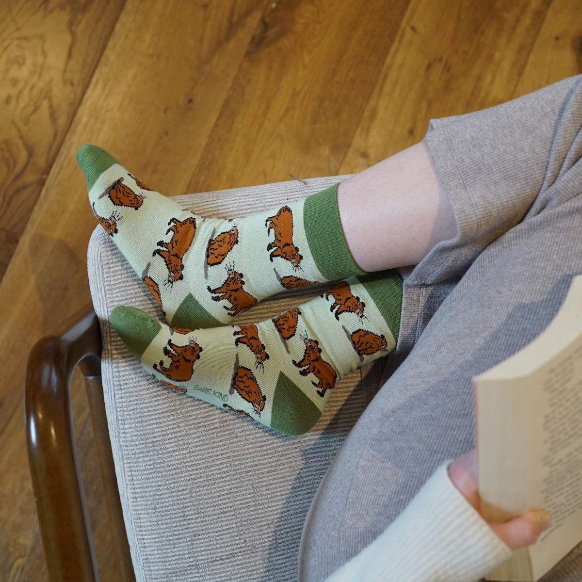 Save the Green Capybara Bamboo Socks