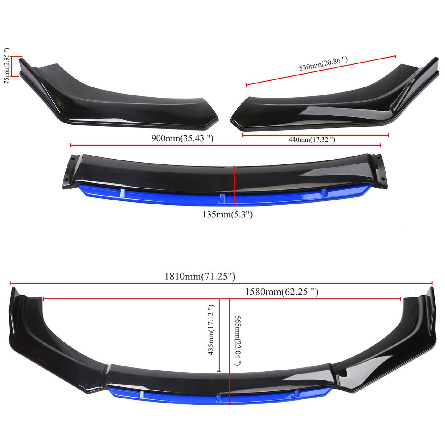 Car Front Bumper Protector Kit - Blue G63