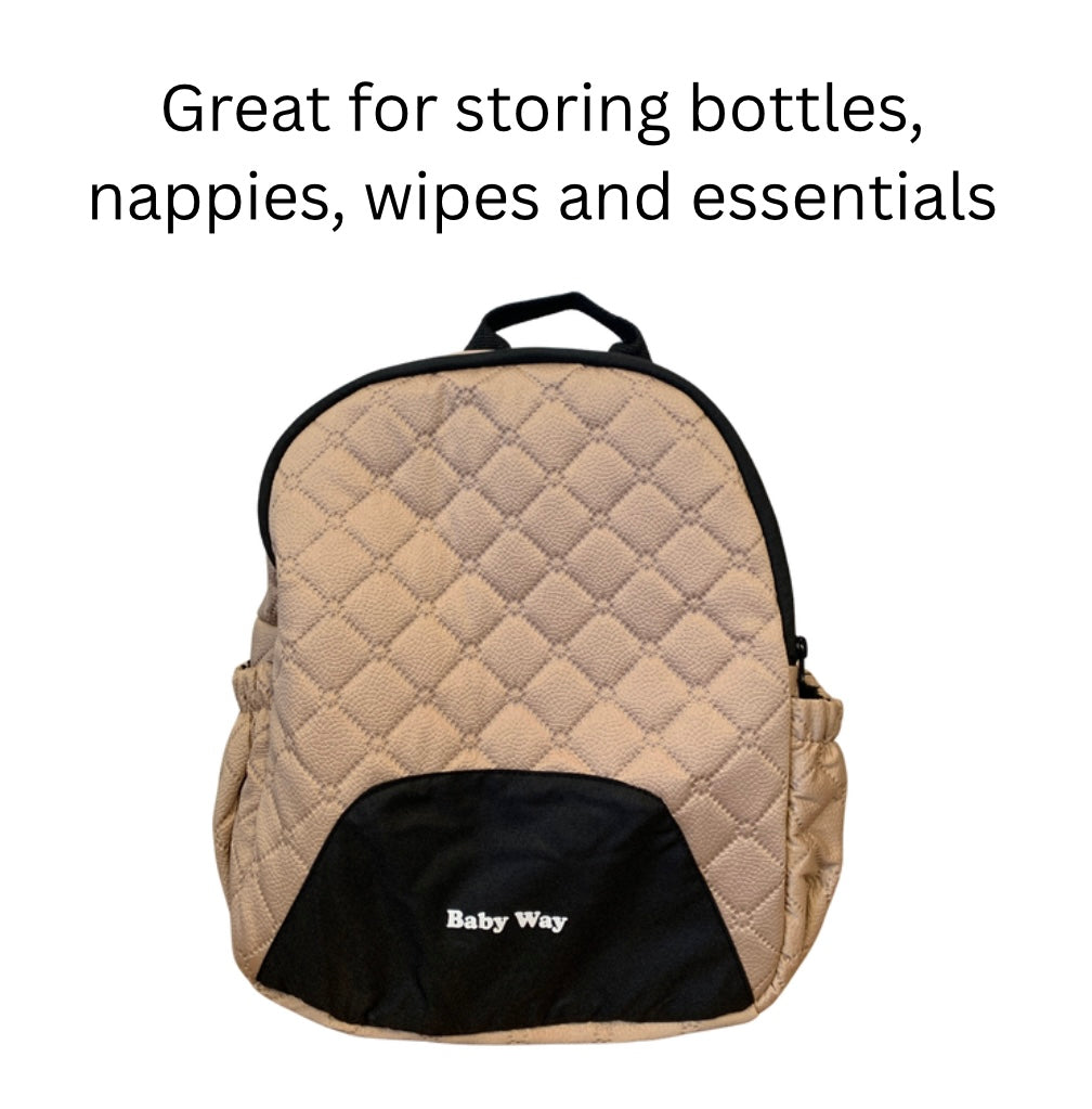 Quilted Mommy Backpack – Lightweight Nappy Bag