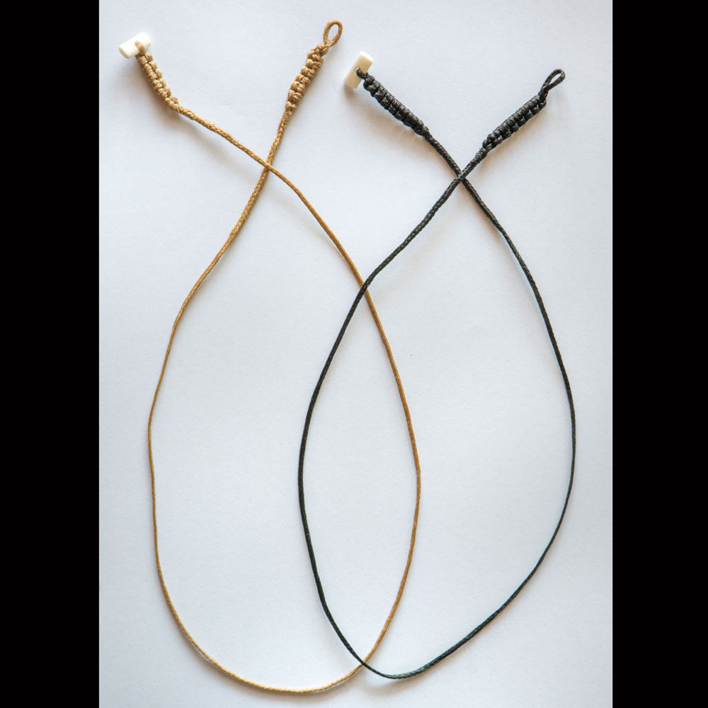 Braid Cords with Bone Toggles -C2 Natural/Tan / Fine (1.2mm)