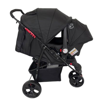 Explorer 3-Wheel Stroller + Capsule Car Seat with Base + Liner and Food Tray