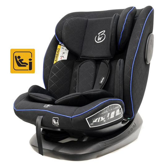 SafeSwitch Blue Convertible Car Seat with Recline and Adjustable Headrest
