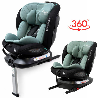 Preorder - SafeOrbit Mint i-Size 360 Rotating and Convertible Car Seat with ISOFIX and Support Leg
