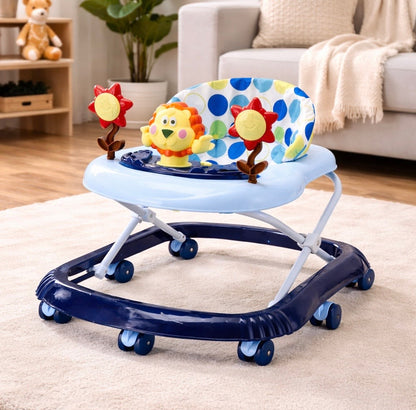 GrowTime Baby Walker – Removable Toy Bar & Compact Folding