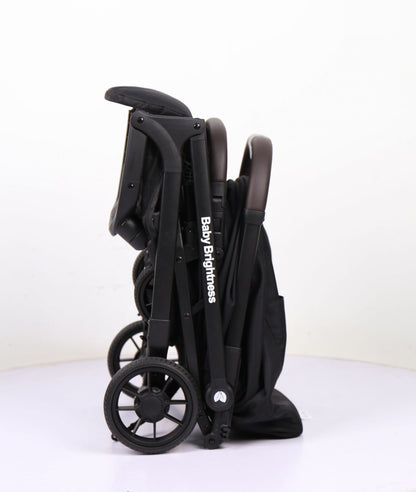 Travel Pram – AirGo Lightweight Stroller with Booster Seat (Black)