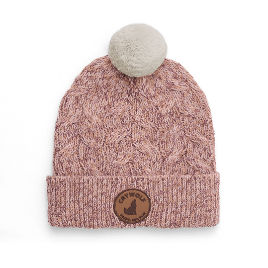 A mauve speckled beanie by Crywolf made to fit kids under 5. Perfect for autumn and winter days and made with a Polylana® recyclable fibre