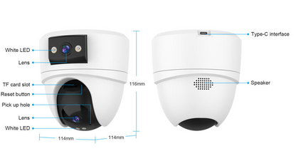 Vstarcam Security Camera Dual Lens - salelink.co.nz