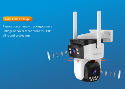 Vstarcam Outdoor Security Camera Dual Lens - salelink.co.nz