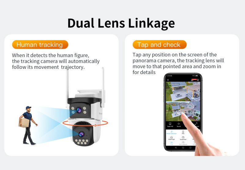Vstarcam Outdoor Security Camera Dual Lens - salelink.co.nz