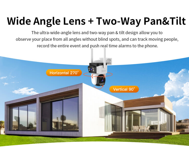 Vstarcam Outdoor Security Camera Dual Lens - salelink.co.nz