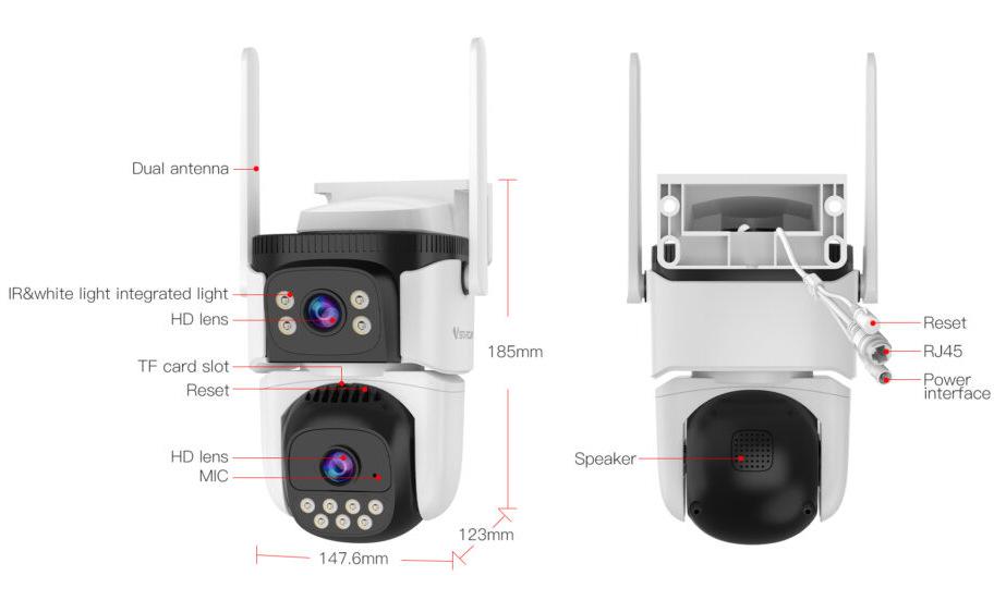 Vstarcam Outdoor Security Camera Dual Lens - salelink.co.nz
