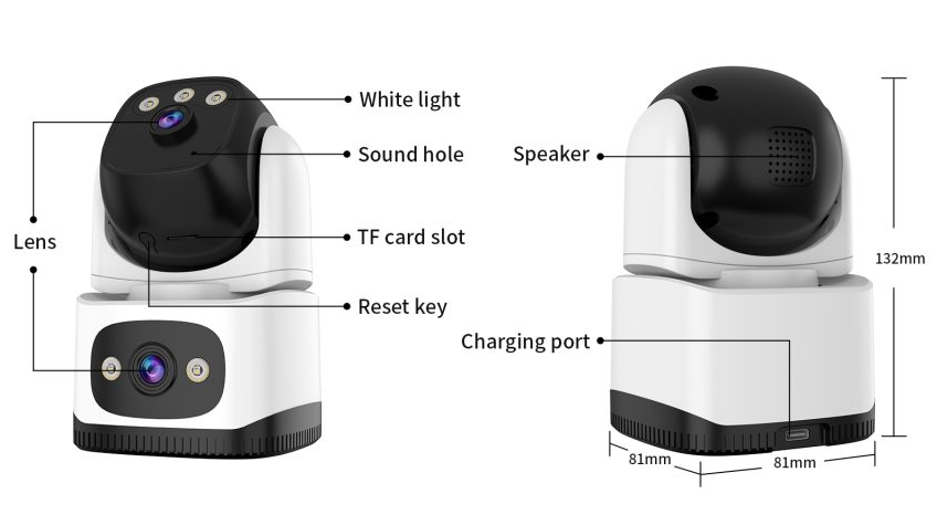 Dual Lens Security Camera - salelink.co.nz