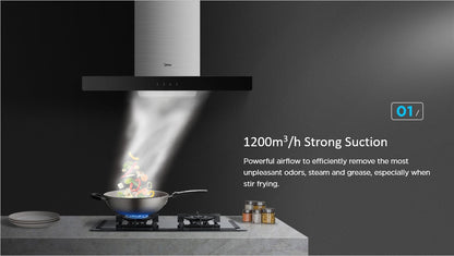 Midea 90cm T-Shape Rangehood CXW-220-B82