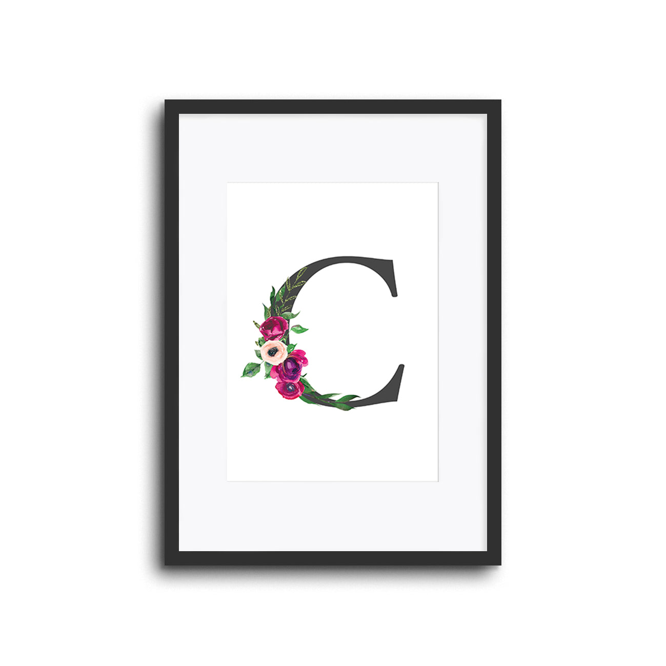 Wall Print |  Floral Initials