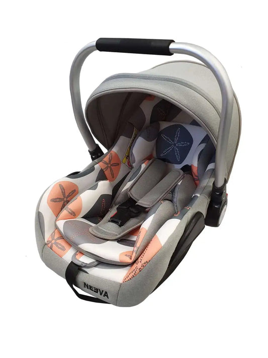 Neeva Capsule with Aluminum Handle - LIGHT GREY & ORANGE - Babyonline
