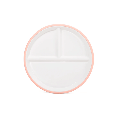 Ceramic divided plate with suction bottom 