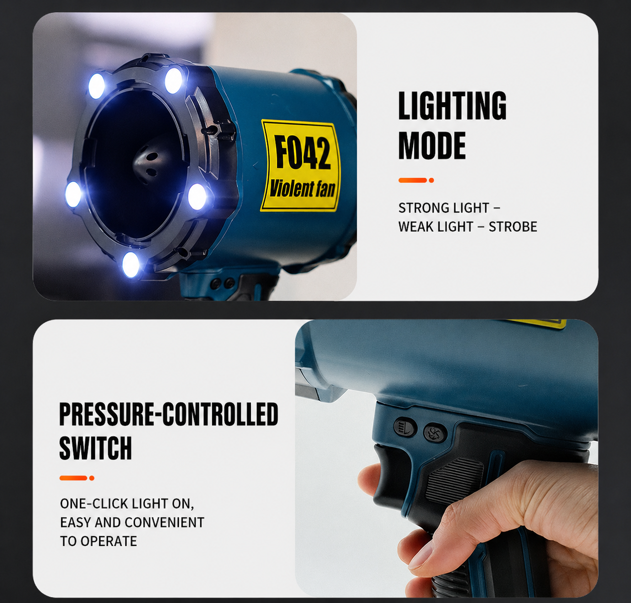 Turbo Jet Brushless Leaf Blower Fan Fits Makita 18V Battery