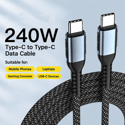 USB C to USB C 240W Charging Cable