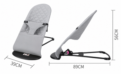 Portable Soothing Bouncer Baby Rocker Chair - GREY