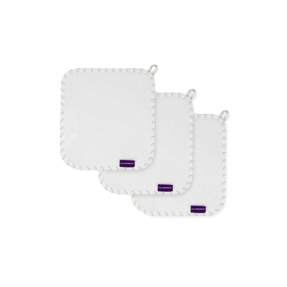 A set of beautifully soft hyperallergenic bamboo washcloths - 3 pack 