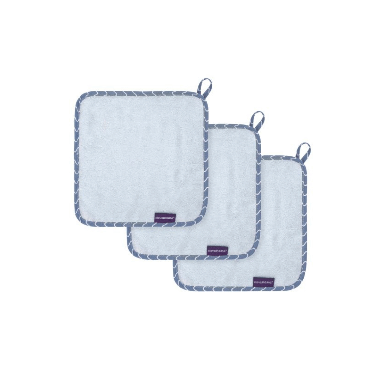 A set of beautifully soft hyperallergenic bamboo washcloths - 3 pack 