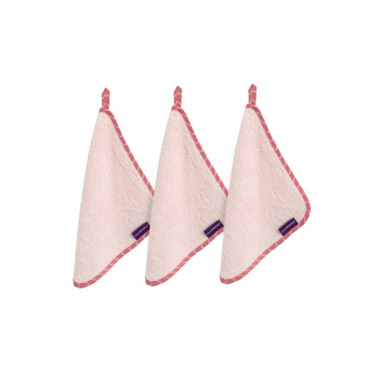 A set of beautifully soft hyperallergenic bamboo washcloths - 3 pack 