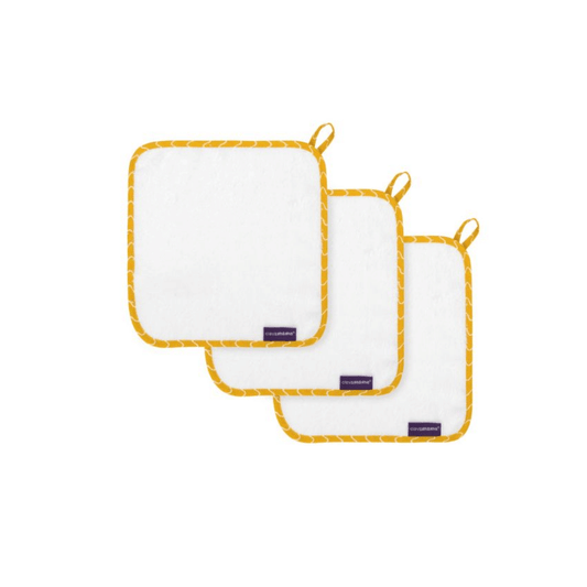 A set of beautifully soft hyperallergenic bamboo washcloths - 3 pack 