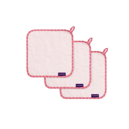 A set of beautifully soft hyperallergenic bamboo washcloths - 3 pack 