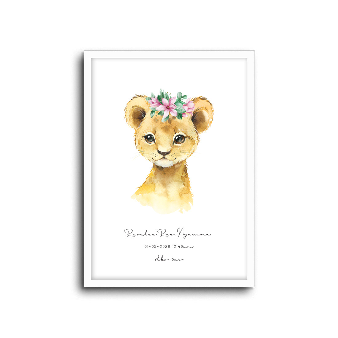 Wall Print |  Lion (Custom Name)