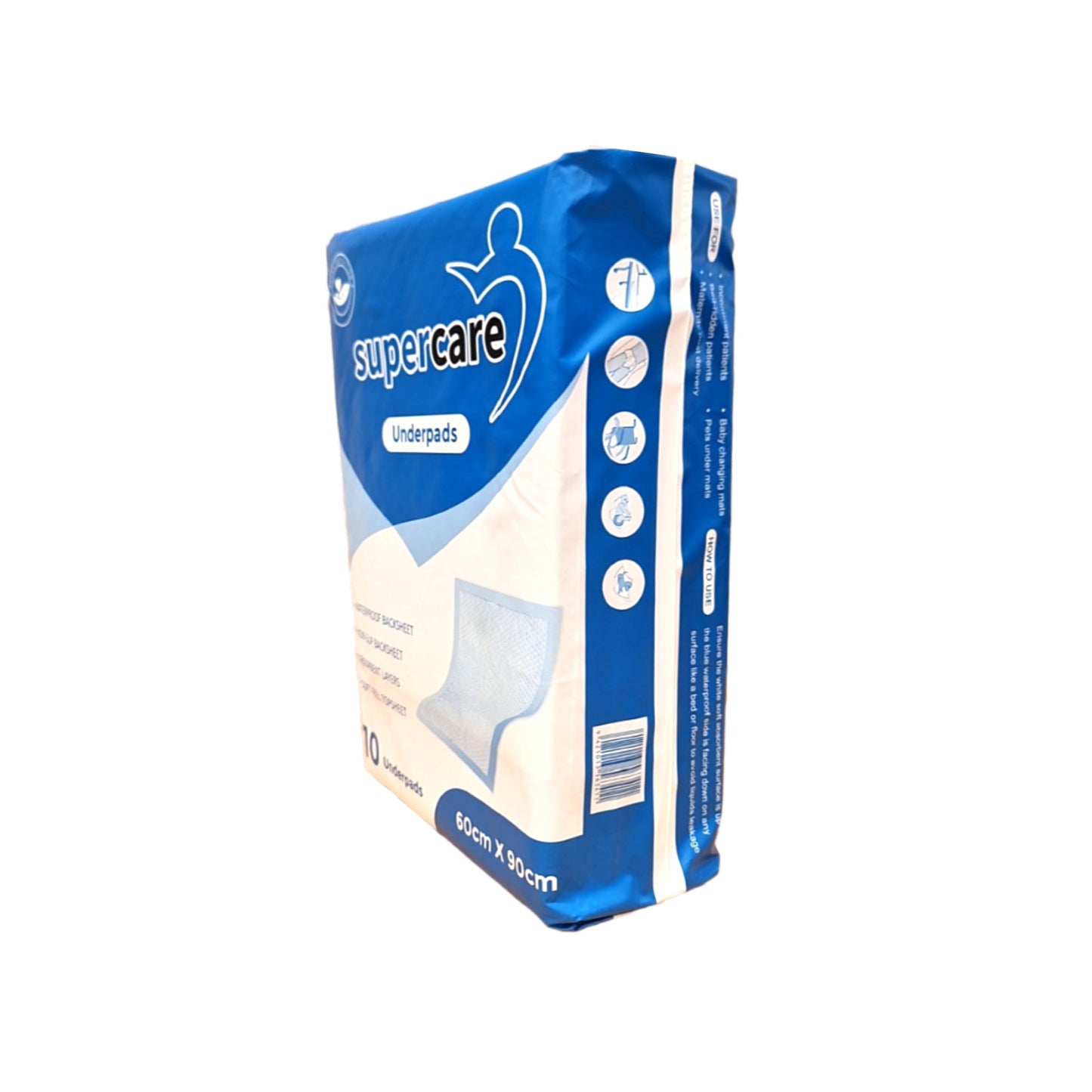 Supercare Underpads 10pk (60 X 90 cm)