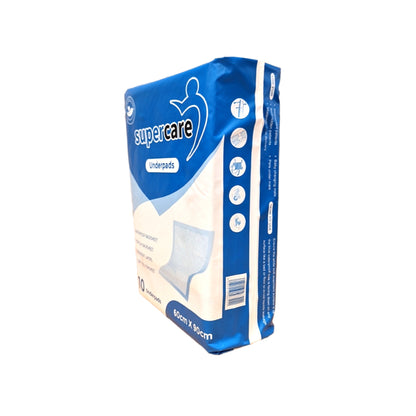 Supercare Underpads 10pk (60 X 90 cm)