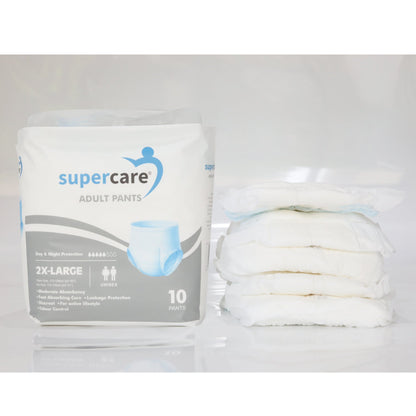 SuperCare Adult Disposable Pants Size 2XLarge - Day & Night Protection