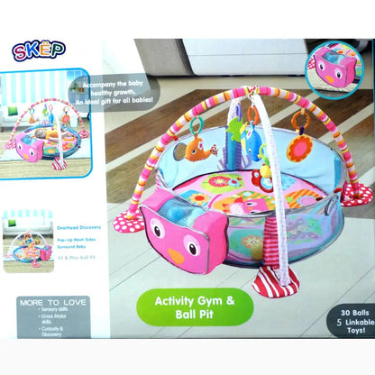3-in-1 Baby Activity Gym Mat & Ball Pit OWL - 88970 - Babyonline