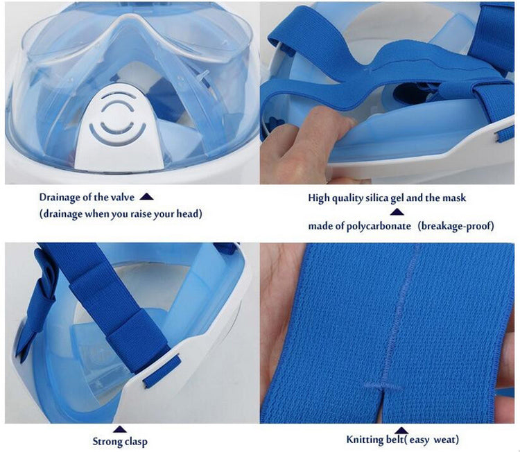 Black - S/M Snorkeling Snorkel Mask