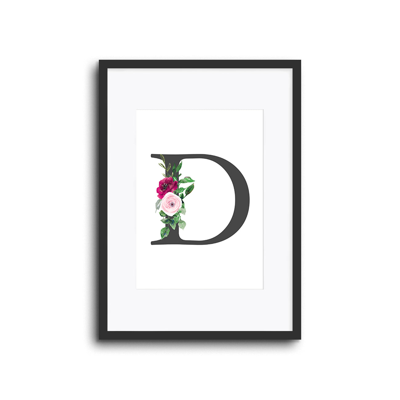Wall Print |  Floral Initials