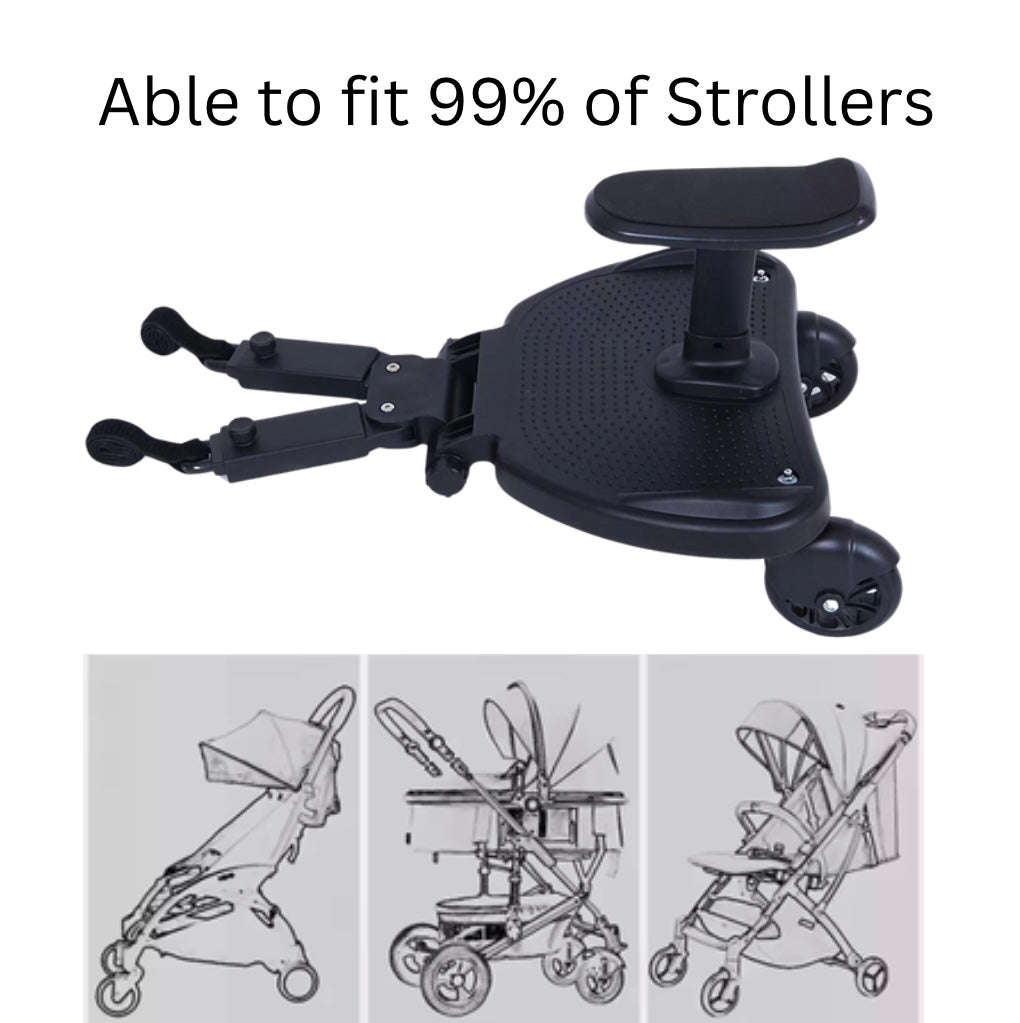 Preorder - Universal Stroller Ride-On Board with Seat and Strap Holder