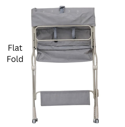Foldable Baby Changing Table with Storage, Water Basin & Clothes Line