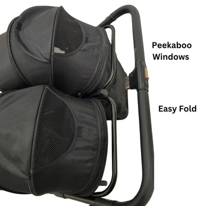 TrekTwo – Ultimate Side-by-Side Double Stroller with Cup Holder