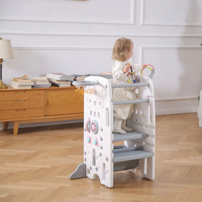 Deluxe Multi-Function Toddler Learning Tower Step Stool with Activity Centre