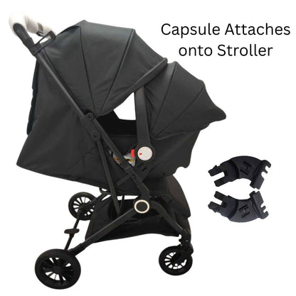 Preorder - LiteTrax Compact & Lightweight Urban Stroller + Capsule Car Seat + Base with Pull Handle