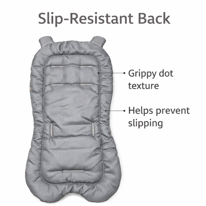 Universal Plush Baby Stroller Liner with Anti-Slip Back - GREY