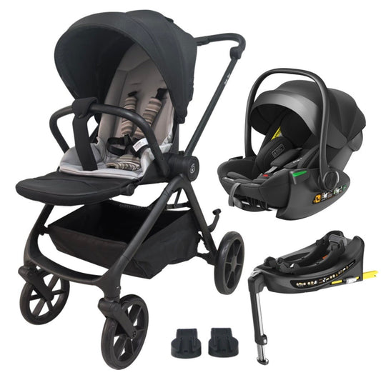 Preorder - Crown Y Luxury Travel System - Reversible Stroller + Reclining i-Size Capsule + Rotating ISOFIX Base