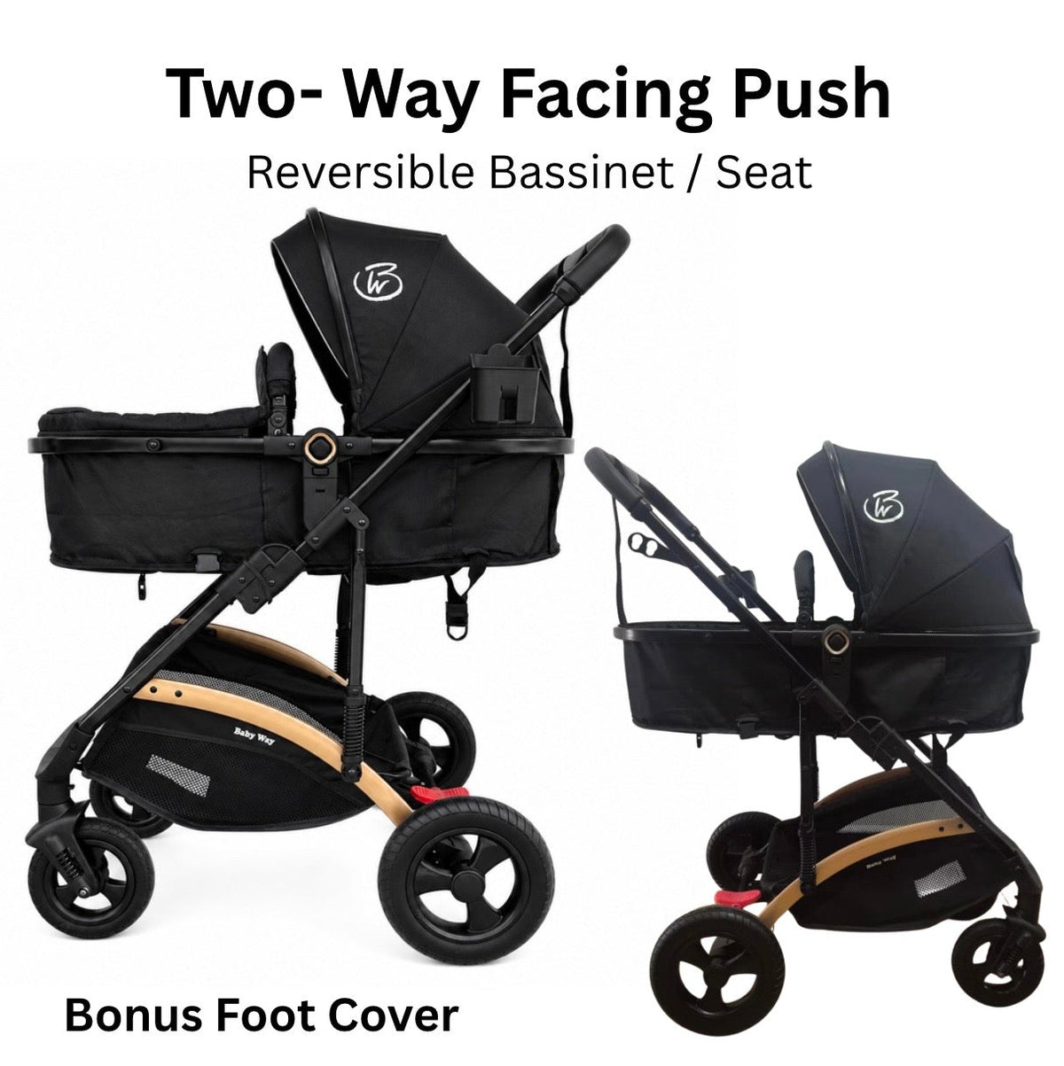 Preorder - Titan 3in1 Stroller + Bassinet + i-Size Capsule Car Seat Combo with Sunshade Set and Food Tray