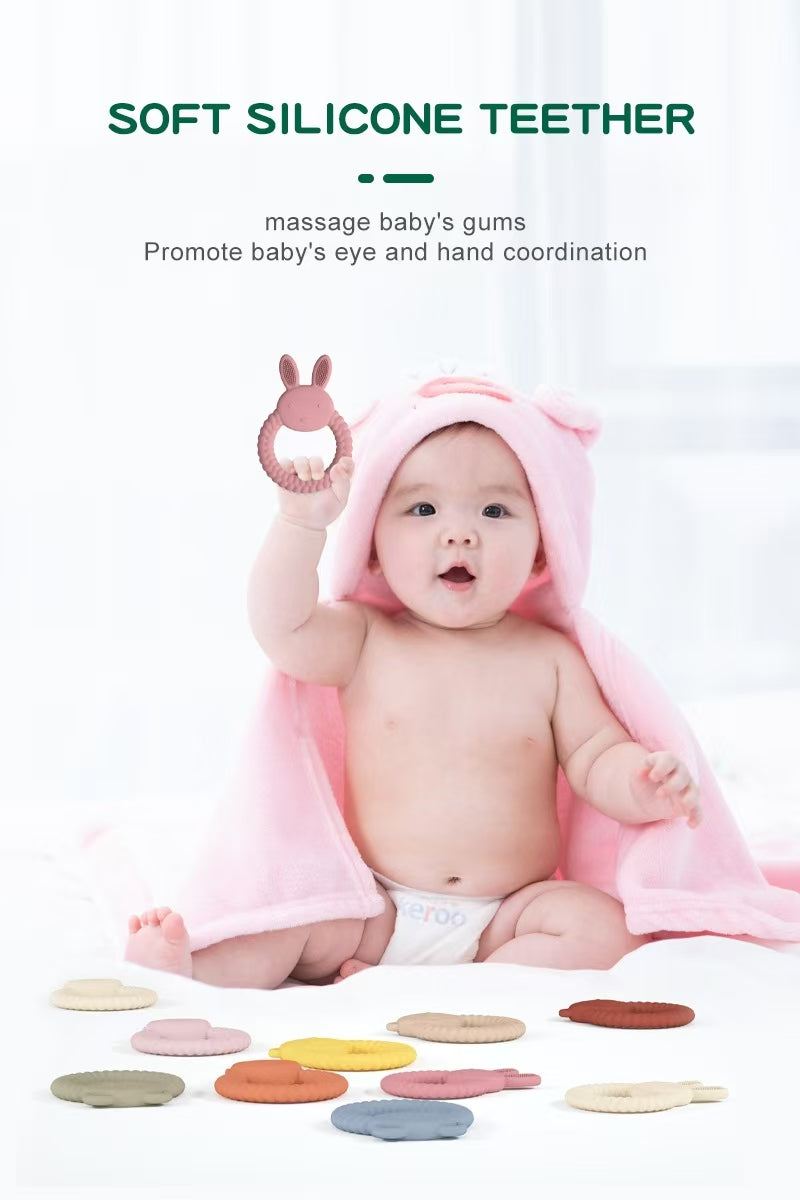 Bunny Silicone Teether – Soft, Safe & Adorable