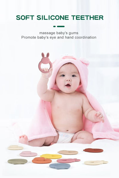 Bunny Silicone Teether – Soft, Safe & Adorable