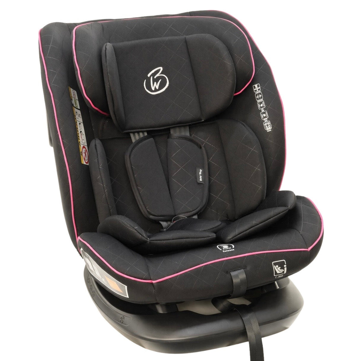 Preorder - SafeSwitch Pink Convertible Car Seat with Recline and Adjustable Headrest